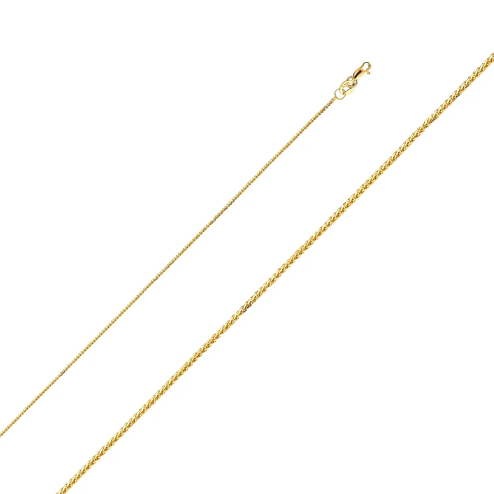 Precious Stars 14K Yellow Solid Gold Fancy Cross Religious Pendant with 22" Chain Necklace