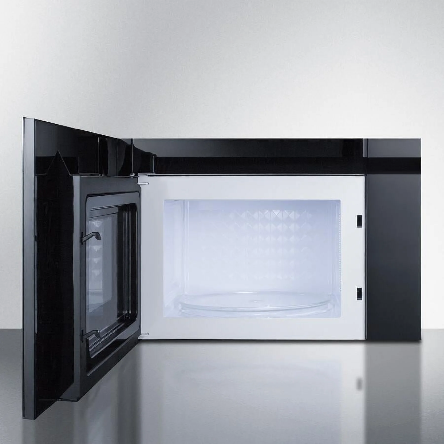 Summit Appliance MHOTR24SS 24 in. Wide Over-the-Range Microwave, Black & Stainless Steel