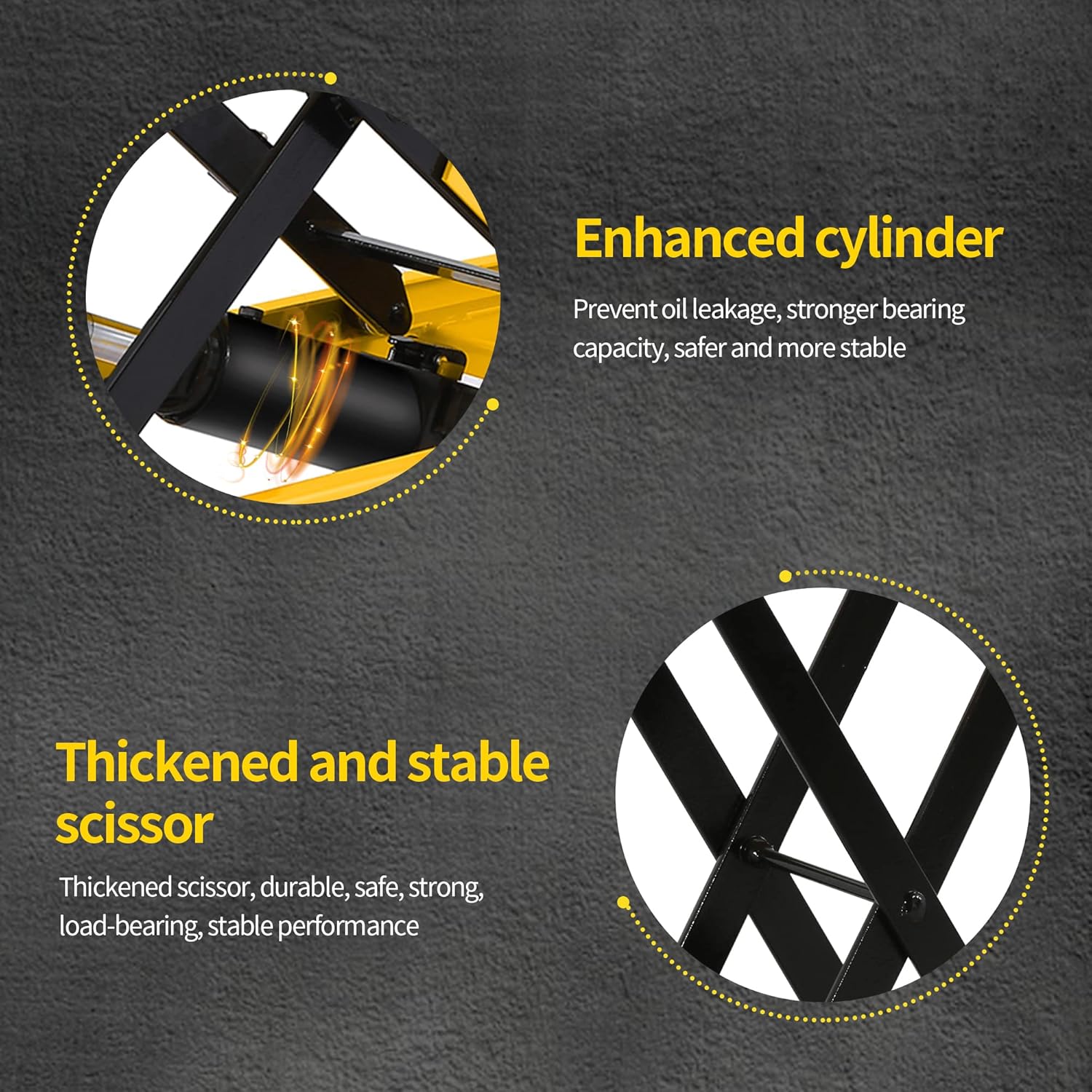 Xilin Manual Hydraulic Lift Table Cart Double Scissor 330lbs Capacity 43.3 Lifting Height Material Handling