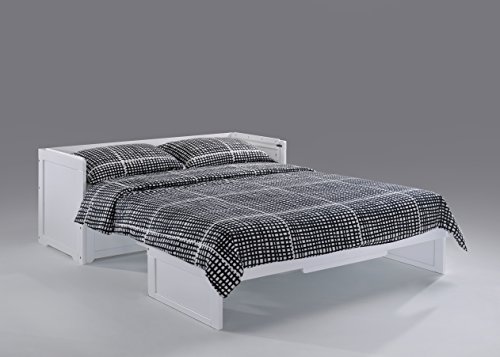NIGHT & DAY Furniture Murphy Cube Cabinet Bed (White, Queen)