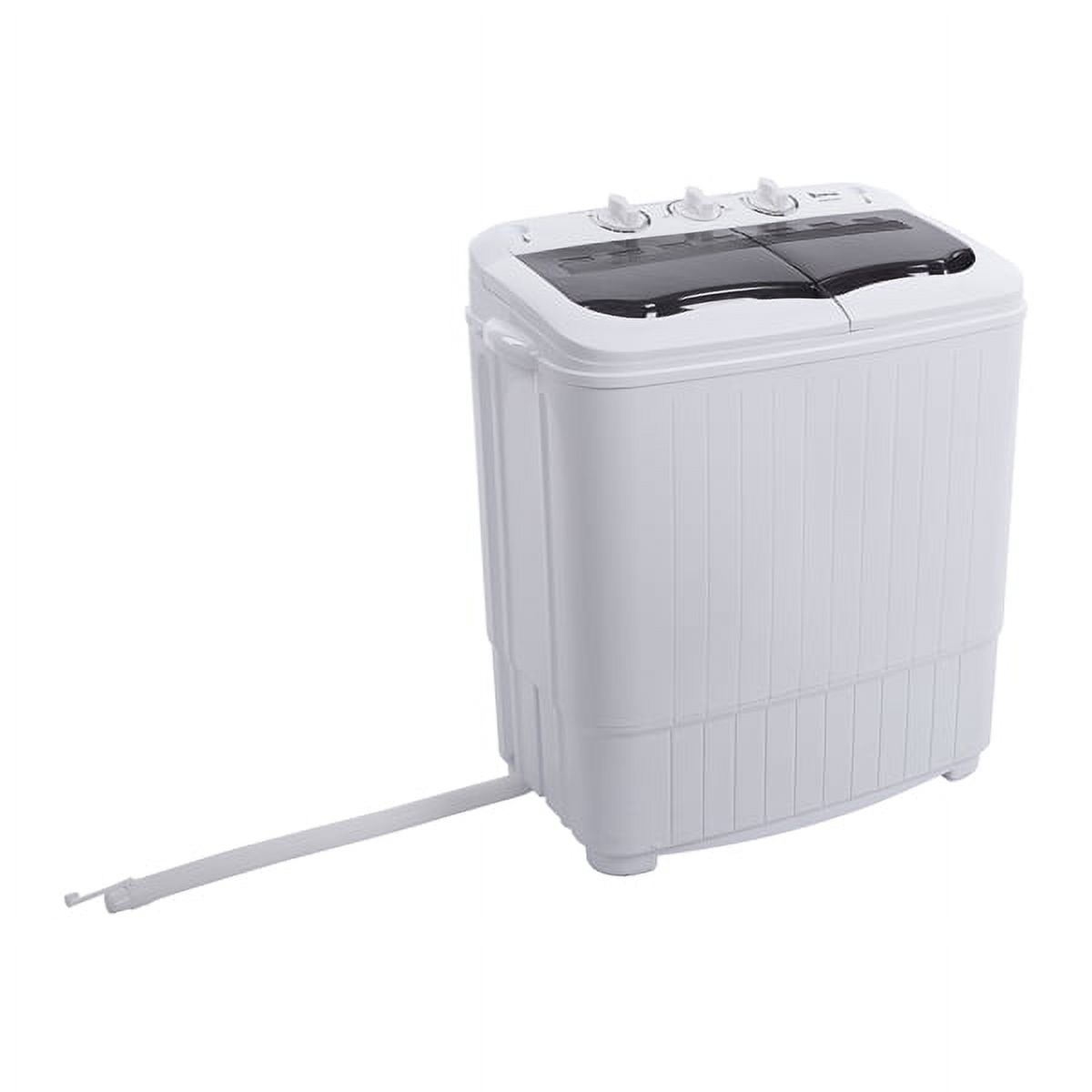【No logo model replacement 30189854】Compact Twin Tub with Built-in Drain Pump XPB35-ZK35 14.3(7.7 6.6)lbs Semi-automatic Gray Cover Washing Machine