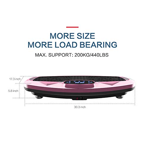 Vibration Plate Exercise Machine Whole Body Workout Vibration Fitness Platform for Home Fitness & Weight Loss + BT + Remote, 99 Levels