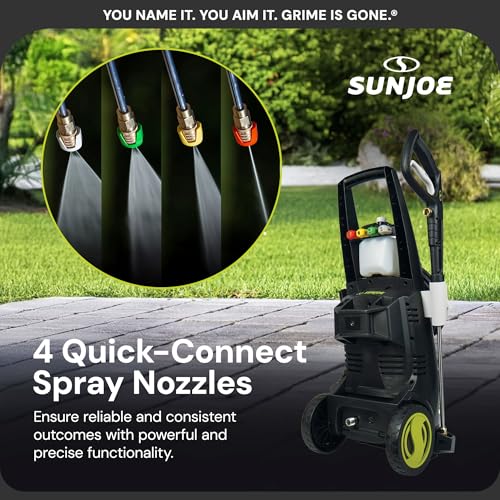 Sun Joe Electric Pressure Power Washer, 2030 PSI (PWMA Certified), 1.2 GPM, Dual Soap Tanks, (35-FT GFCI Water-Safe, Power Cord), SPX3000