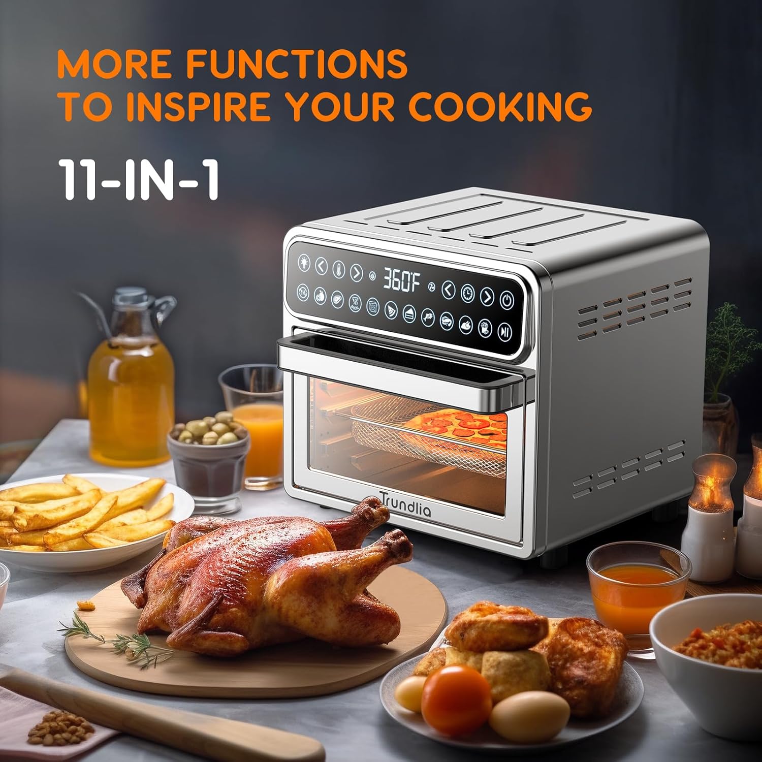 11-in-1 Air Fryer Oven 13QT Stainless Steel Air Fryer