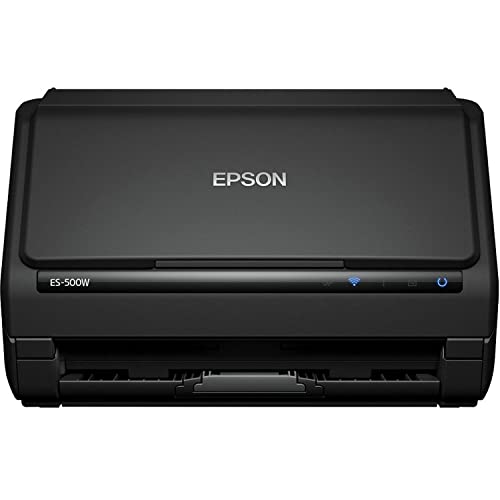 Epson Workforce ES-500W II Wireless Color Duplex Desktop Document Scanner for PC and Mac