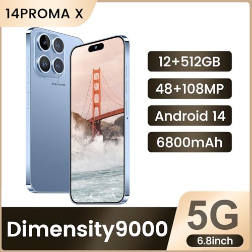15 Ultra Smartphone Unlocked Cell Phone,Battery 6800mAh 6.8 HD Screen Unlocked Phone,12+512GB Android 14 with 128GB Memory Card