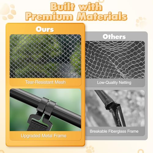 Extra Large Catio Outdoor Cat Enclosure, Rywell 3-Tier Spacious Outdoor Cat Tent, Weatherproof&Sunproof with 5 Windows