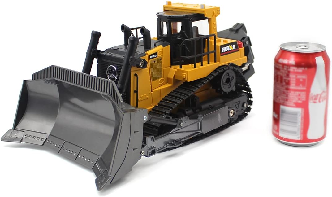 Mostop RC Bulldozer Toy 1/16 Scale 9 Channel RC Front Loader Tractor for Kids Adults