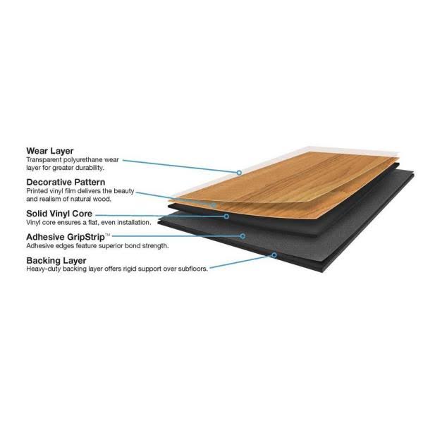 TrafficMaster 81314 Allure 6 in. x 36 in. Canadian Hewn Oak Luxury Vinyl Plank Flooring
