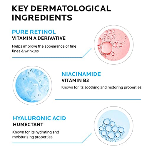La Roche-Posay Pure Retinol Face Serum with Vitamin B3. Anti Aging Face Serum for Lines