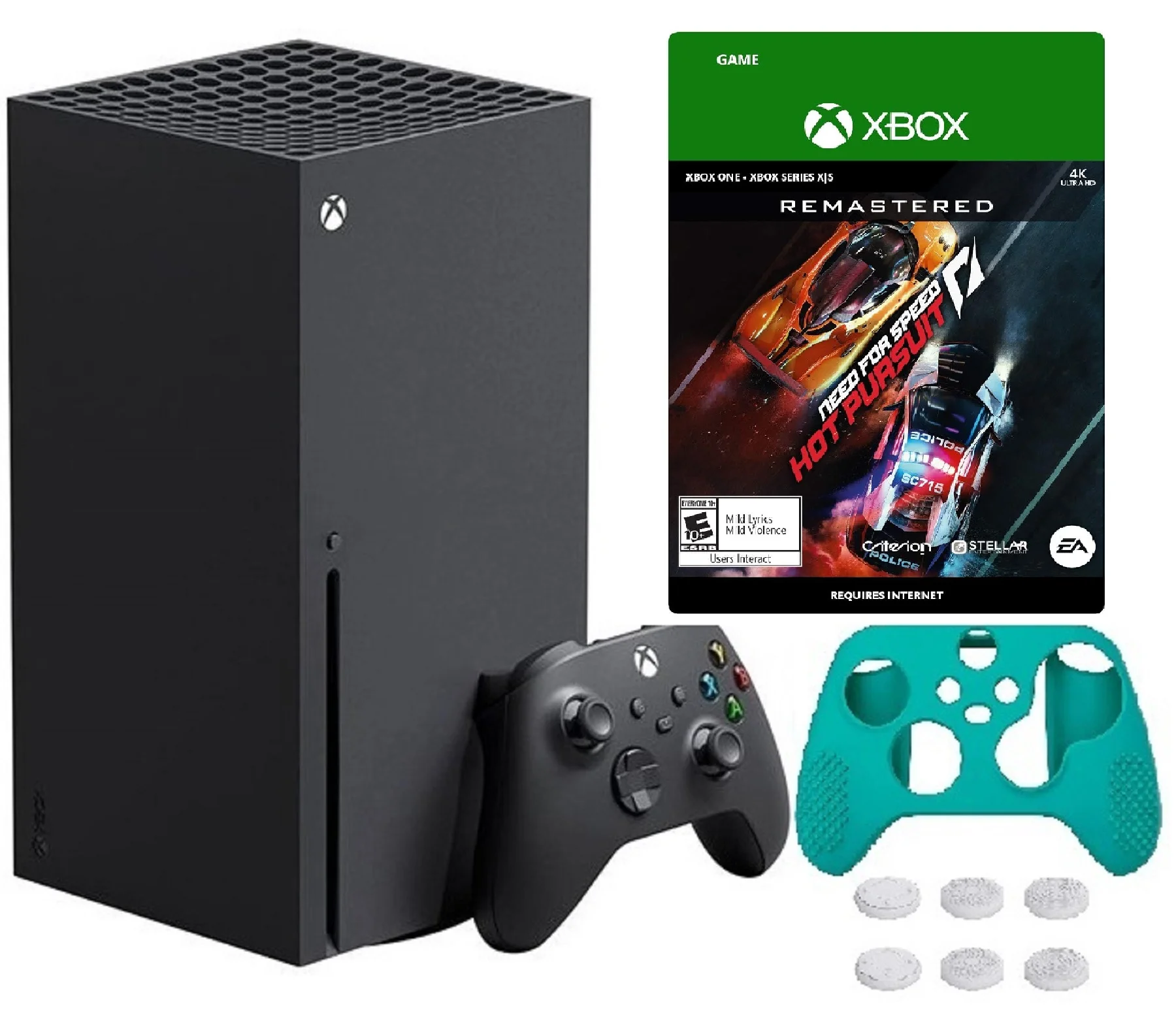 2023 Newest Xbox -Series -X- Gaming Console System- 1TB SSD Black X Version with Disc Drive W/Need for Speed Hot Pursuit Remastered | Silicone
