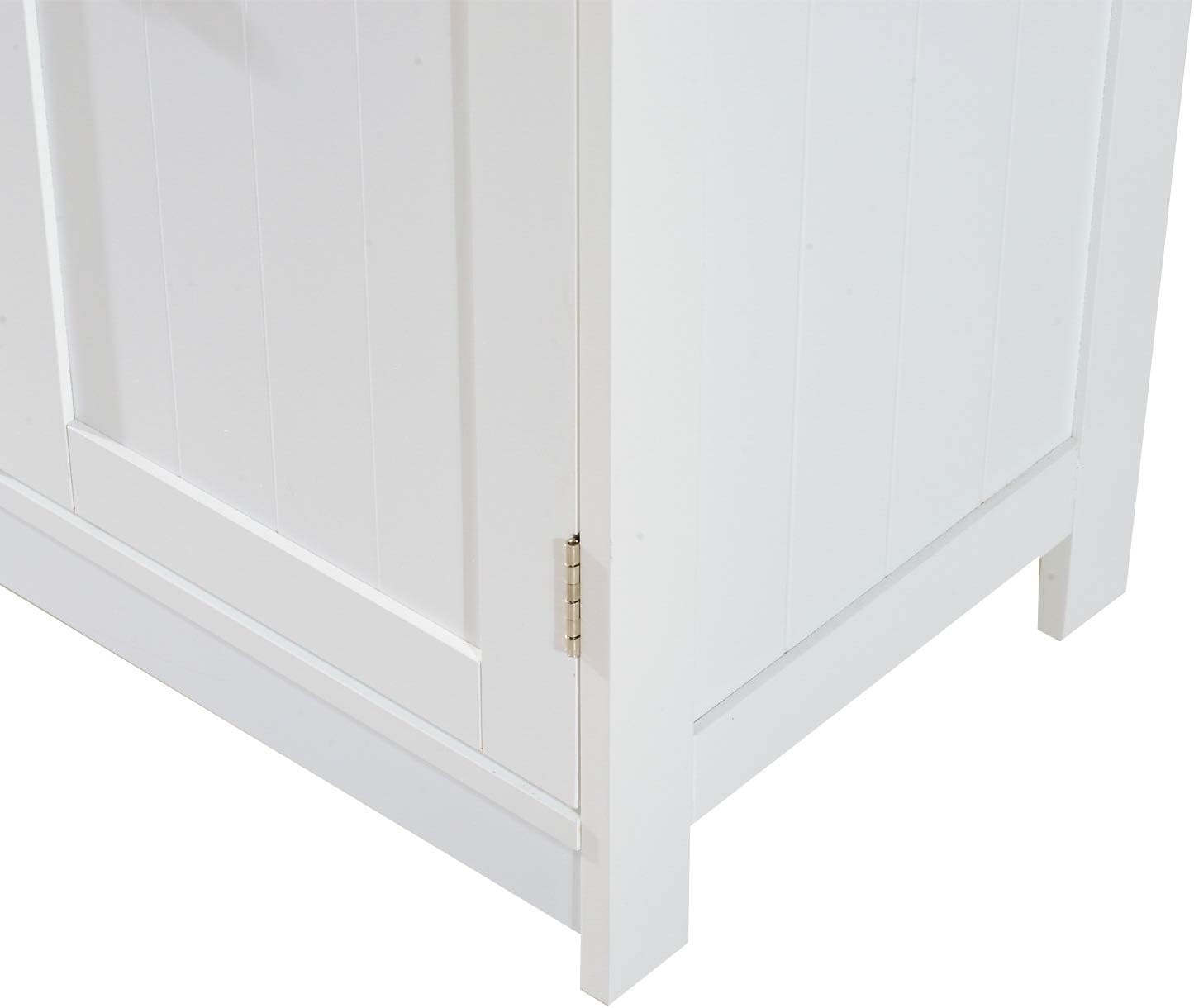 HOMCOM 24” Pedestal Sink Bathroom Vanity Cabinet - White