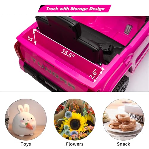 IDEALHOUSE Electric Car for Kids, 12v Ride on Truck Car, Ride-on Toys for Boys/Girls, Off-Road Kids Pickup Car with Remote Control, Spring Suspension
