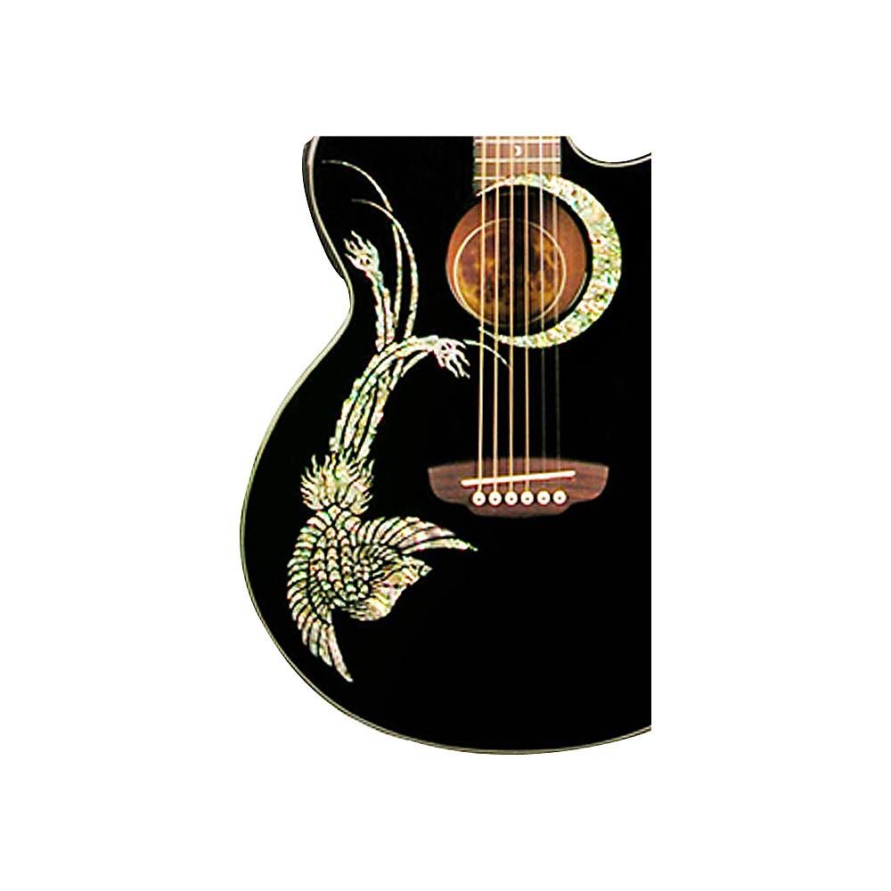 Luna Fauna Phoenix Acoustic Electric Guitar Black