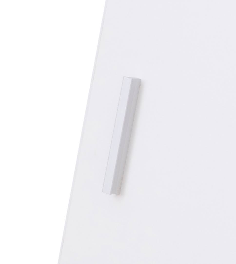 Basicwise Modern Long Bathroom Wall Mounted Cabinet - White
