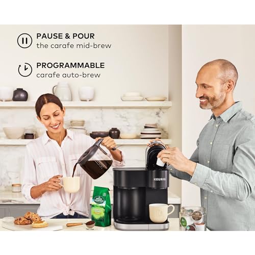 Keurig K-Duo Single Serve K-Cup Pod & Carafe Coffee Maker, with Multiple Brew Sizes, 60oz Removable Reservoir, Programmable Auto Brew Carafe, (Gen 1)