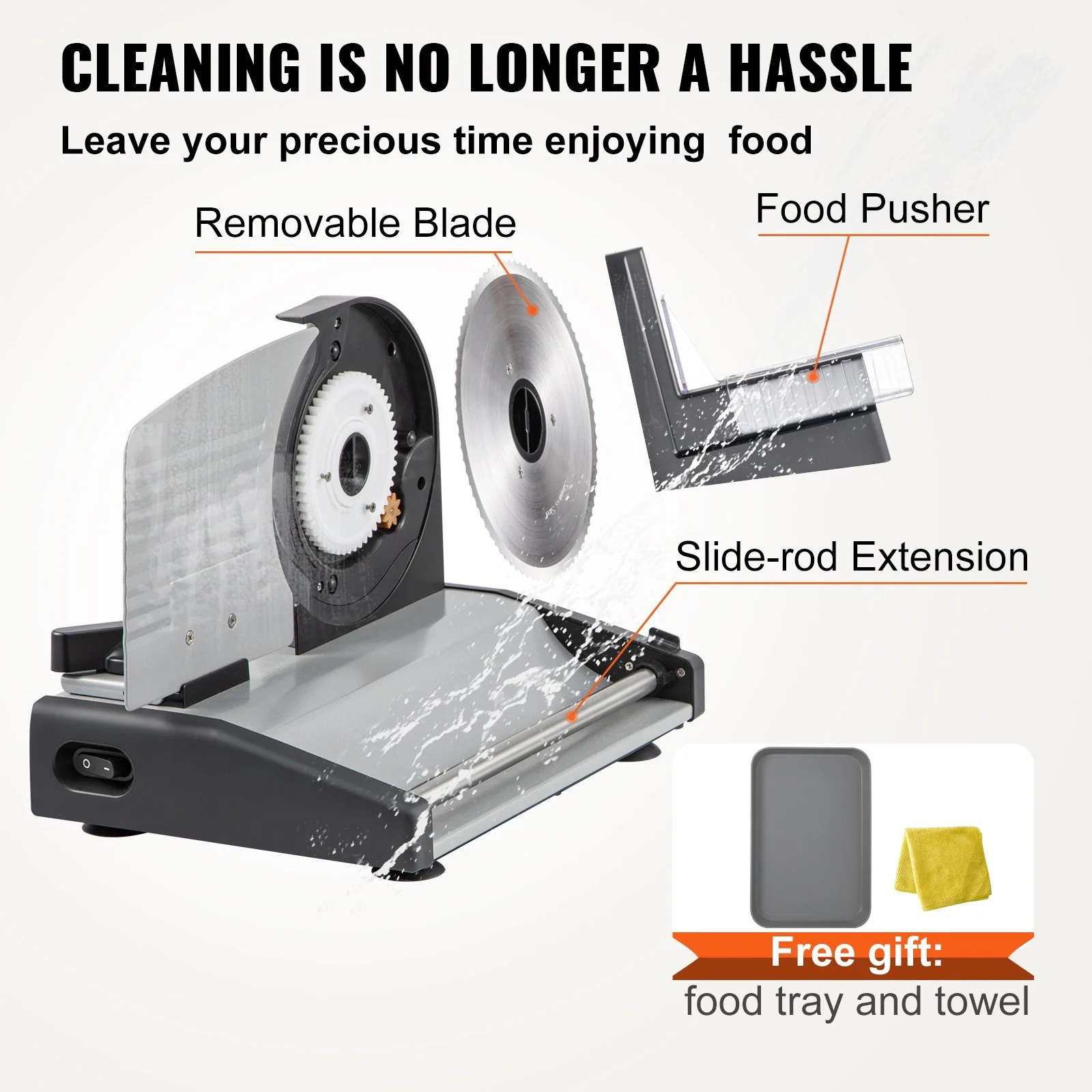 VEVOR Commercial Meat Slicer - 5.2 - Slice with Precision