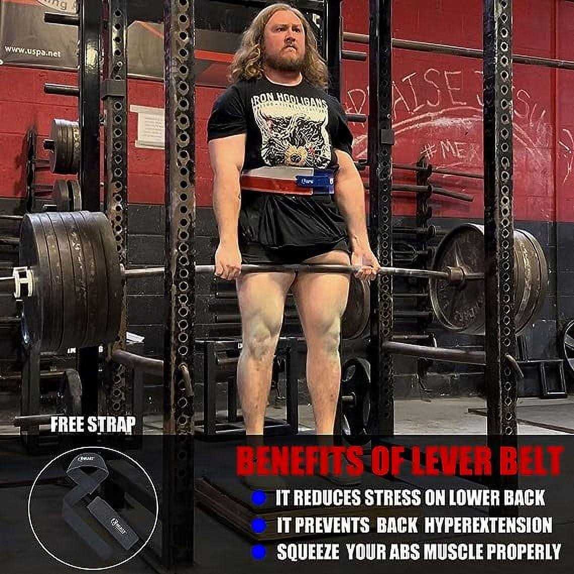Beast Power Gear Weight Lifting Belt with Lever Buckle 10MM 13MM Thick 4 Inches Wide Free Strap - Sports Supplies Online Store