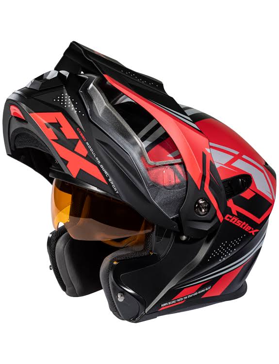 Castle X, 45-29762, Adult Cx950 Siege (Electric Lens) Dual Sport Modular Snowmobile Helmet Dot - Matte Black/Charcoal - Small