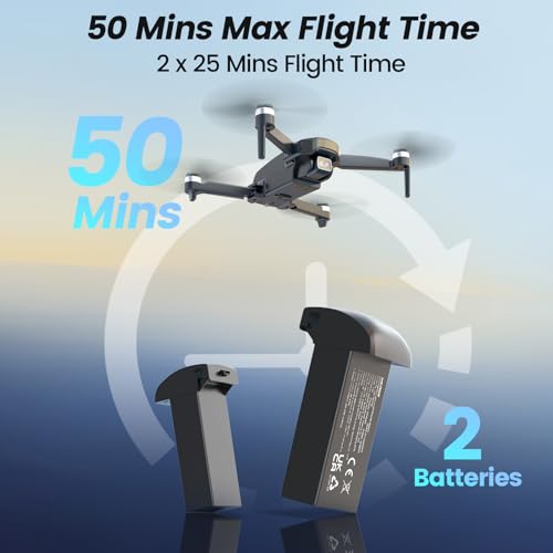 Drones with Camera for Adults 4k, WF31 GPS RC Drone FPV Foldable Quadcopter for Beginner with Brushless Motor, 5G Wi-Fi Transmission, Auto Return
