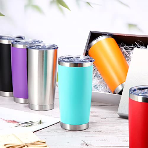 Sieral 36 Packs Stainless Steel Tumbler Bulk with Lid Vacuum Double Wall Insulated Travel Coffee Mug Powder Coated Tumbler Cup for Graduation Wedding