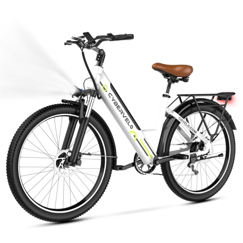 1000 Peak Electric Bike for Adults,up 80 Miles Removable Battery Ebike, 26" Electric E Bike with 7-Speed