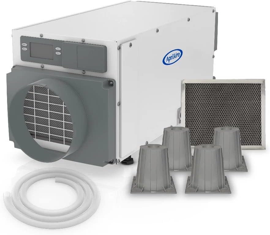 AprilAire E070 Pro Dehumidifer Bundle - 70 Pint Crawl Space Dehumidifier - Includes Full Complete Kit - Crawl Spaces, Basements, Whole Homes