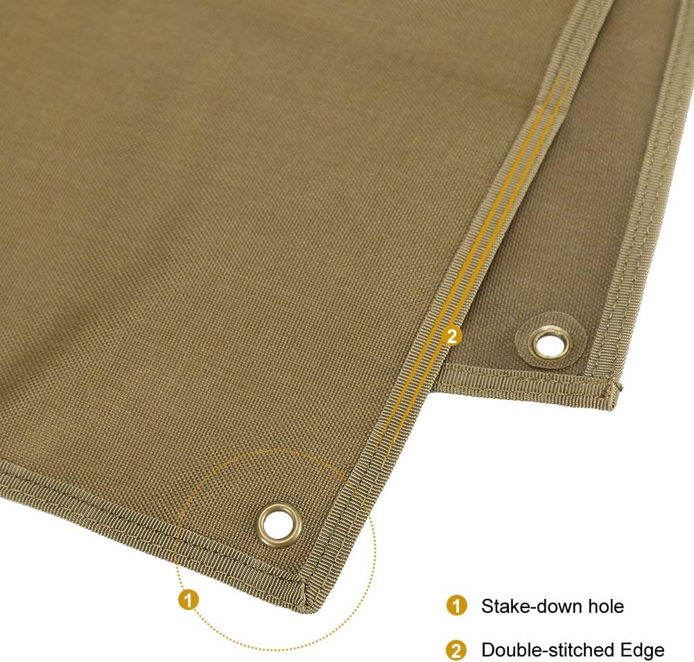 OneTigris Shooting Mat - Roll-up Shooting Mat Prone Shooter Mats Tactical Shooting Blanket Mat for Range Rifle Hunting (Non-Padded - Brown)