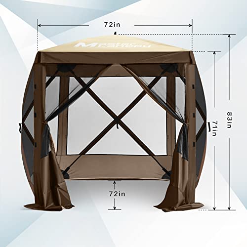 MASTERCANOPY 12x12FT Pop Up Gazebo Screen Tent - Instant Screen House with Netting, Quick Set, Outdoor Canopy Shelter with Carry Bag for Camping