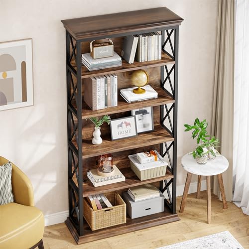 Tribesigns 6-Tier Bookcase, 71 Inches Industrial Bookshelves and Bookcases