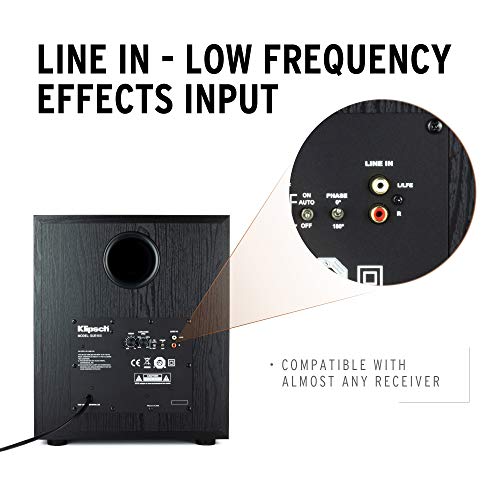 Klipsch Synergy Black Label Sub-100 10” Front-Firing Subwoofer with 150 Watts of continuous power, 300 watts of Dynamic Power