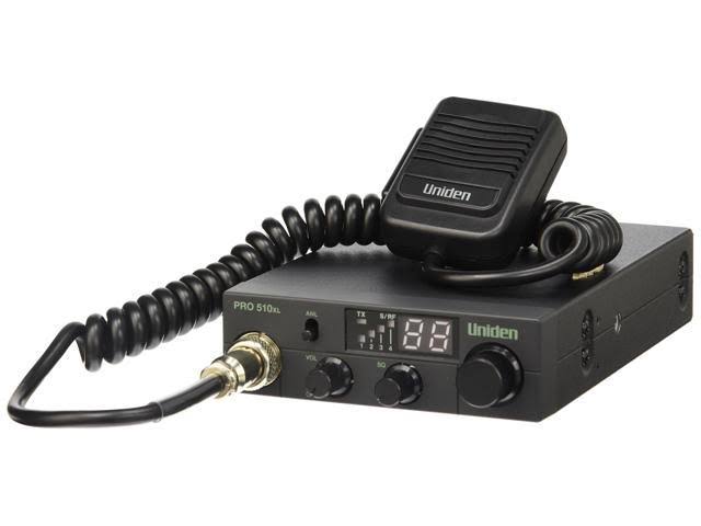 Uniden PRO520XL CB Radio w/ Front Mount Coiled Cord Mic u0026 LED Indicators