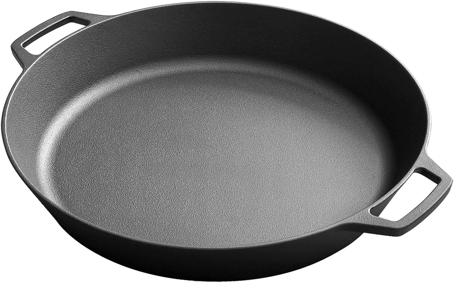 Pre-Seasoned Cast Iron Skillet ,Seasoned Large 15 Dual Handle Frying Pan, Cast Iron Pan for Bread, Baking,Pizza, Indoor / Outdoor Cooking, Camping