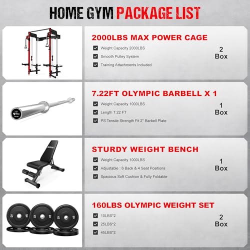 WM3-V4 Folding Squat Rack, Wall Mounted Power Rack with Dual Independent Pulley System