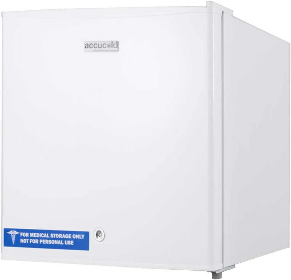 Summit AccuCold FS24L 19" Upright Freezer with 1.4 cu. ft. Capacity, Factory Installed Lock, Manual Defrost