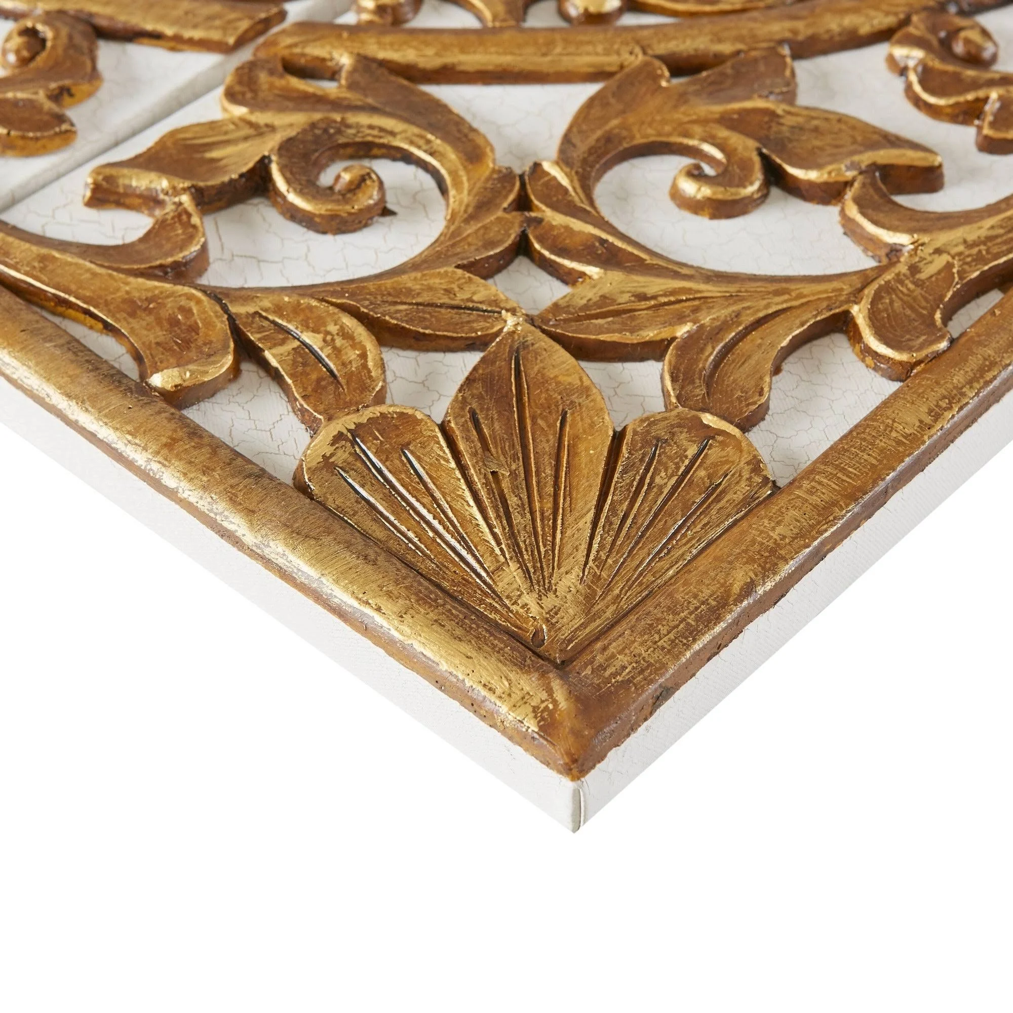 Madison Park Gold Medallion 3 Piece Canvas Set Medallion 3D Design