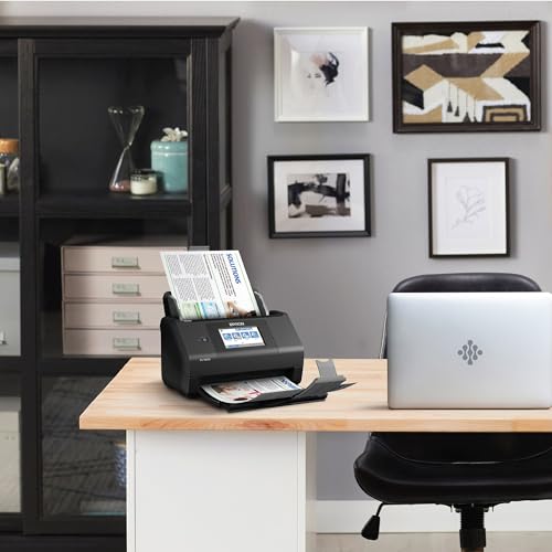 Epson Workforce ES-580W Wireless Color Duplex Desktop Document Scanner for PC and Mac with 100-sheet Auto Document Feeder (ADF) and Intuitive 4.3"