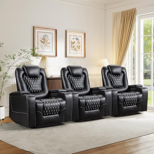 ANJ Power Recliner Chair with USB Ports and Cup Holders