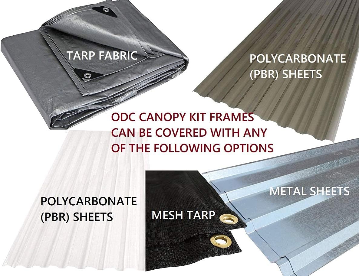 ODC High Peak Canopy Fittings Kit for Greenhouse, Carport, Tent, Shelter, Gazebo Frames. Footpads, Legs/Roof Poles Not Included. (14-Leg-21pc)