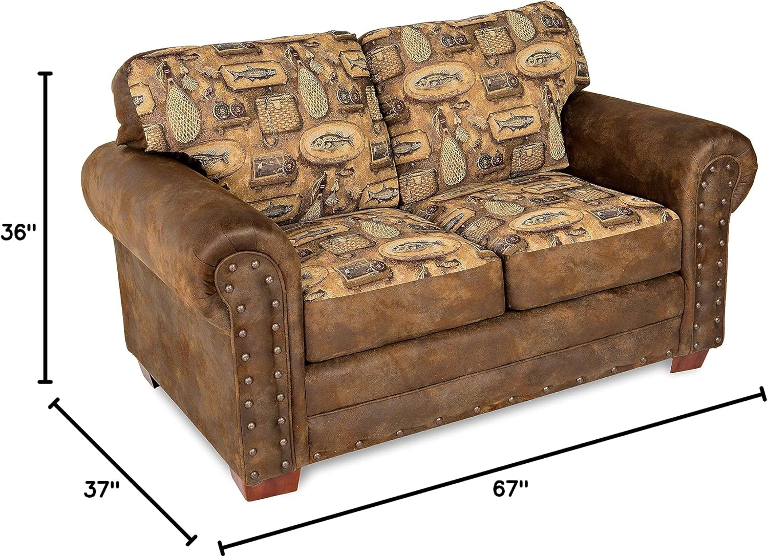 American Furniture Classics Model River Bend loveseat, Brown