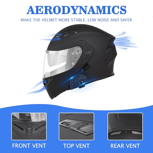 Bluetooth Motorcycle Helmet,Modular Motorcycle Helmet with Bluetooth