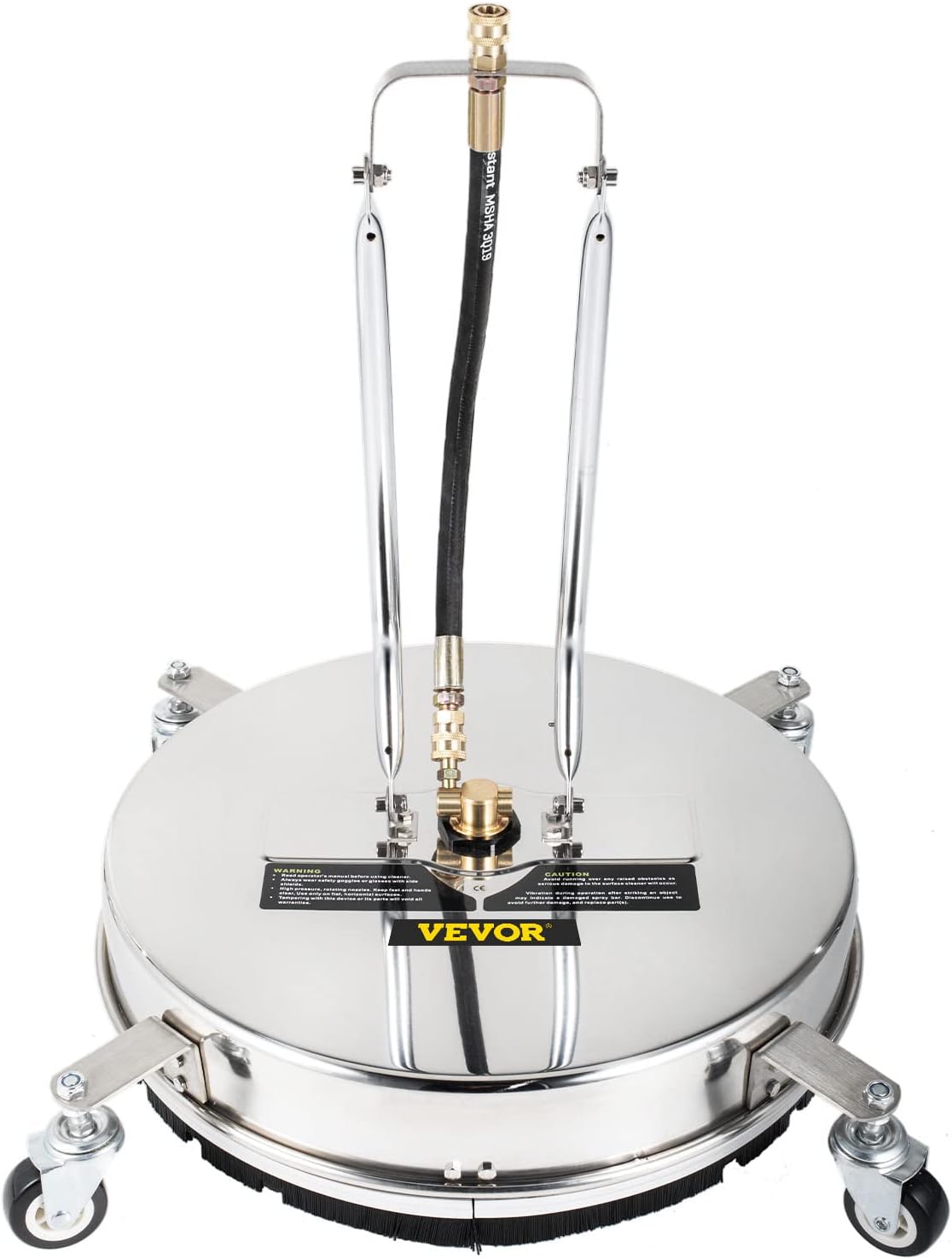 VEVOR Pressure Surface Cleaner, 18", 4000 PSI High-Pressure Washer with 1/4" Quick Connector, Dual Rotary Arms, and Castors