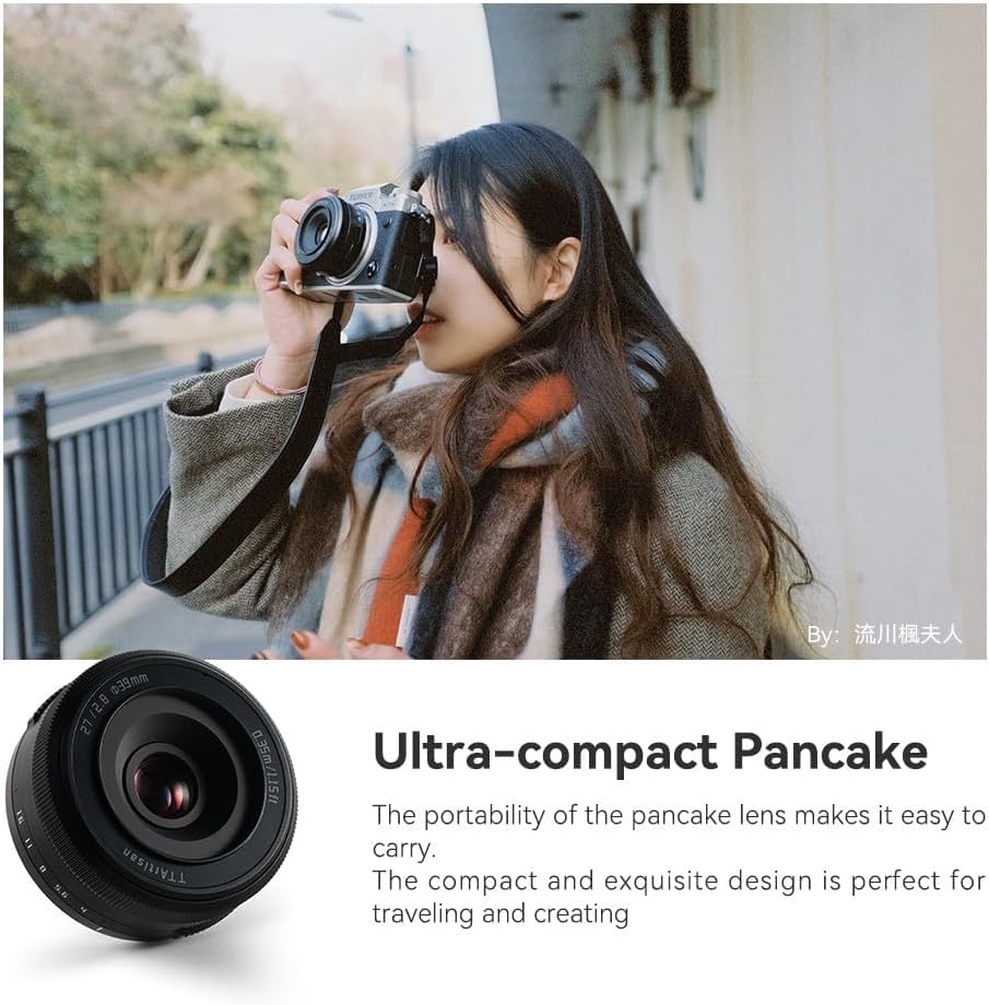 TTARTISAN AF 27mm f2.8 APS-C Frame Lens Ultra-Compact Pancake Lens for Fuji X Mount Cameras for Fujifilm XS10 X-E4 X-T10 X-T20 X-T3 X-T4 X-T100