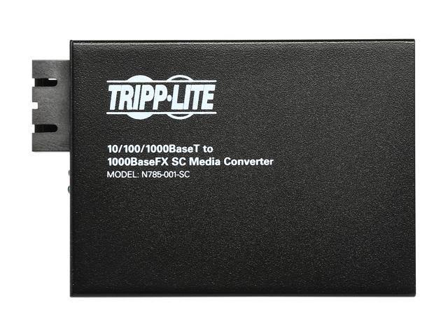 Tripp Lite Fiber Optic 10/100/1000 to 1000BaseLX SC Gigabit Multimode Media Converter 2km 1310nm - RJ-45 to SC Fiber Media Conve