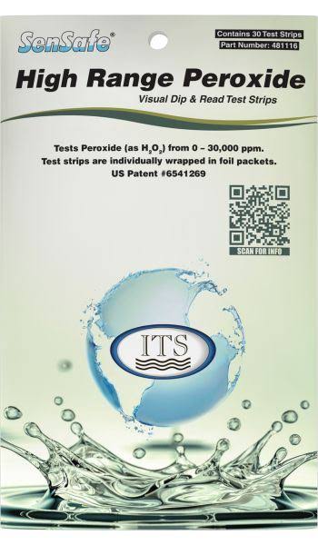 SenSafe High Range Peroxide 30 Foil Packed Test Strips - Incl. 12 PK