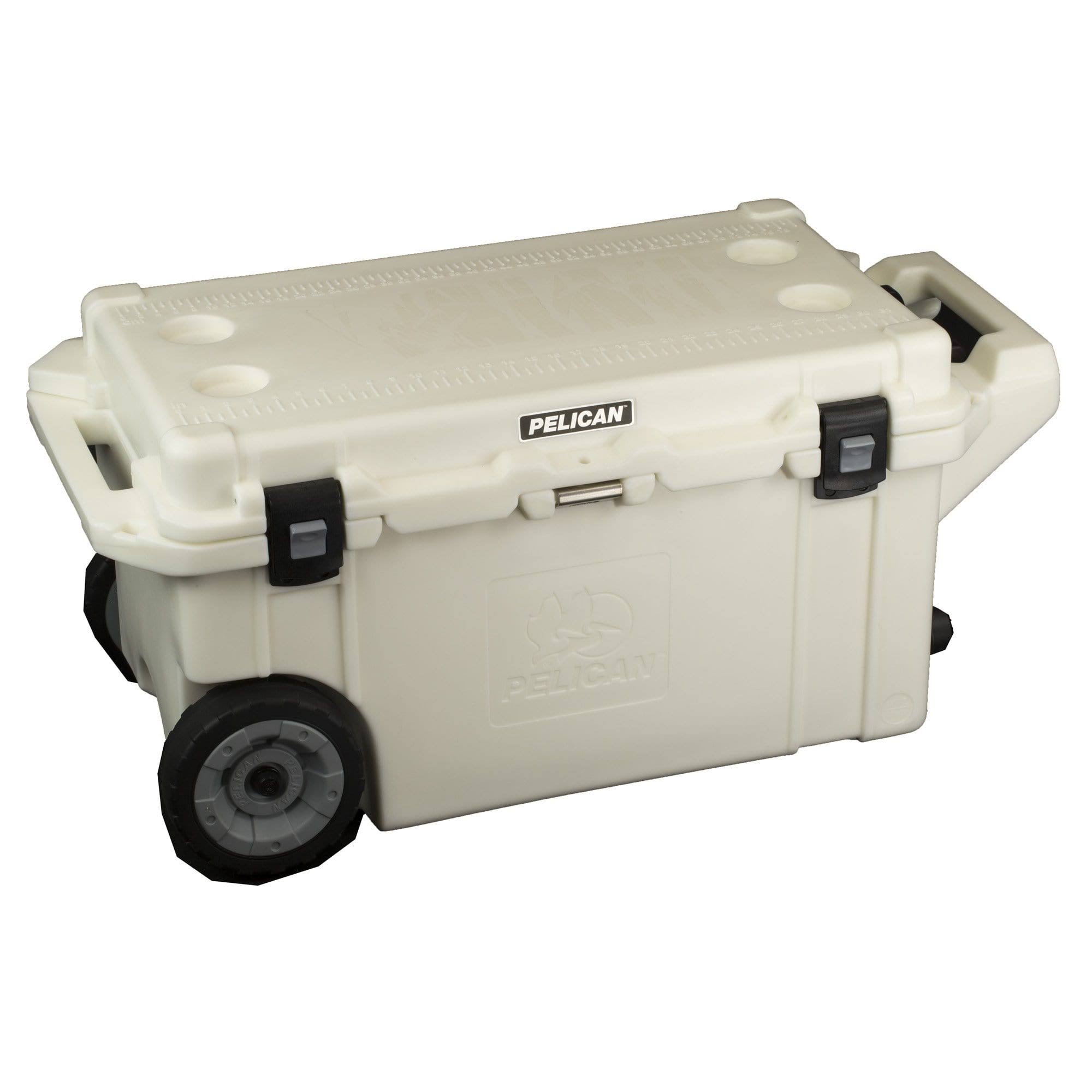 Pelican 80qt Elite Cooler, Wheeled, White