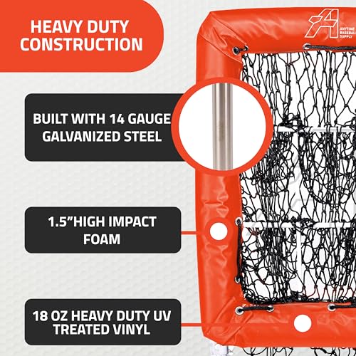Anytime Baseball Pitching Net with Strike Zone | The No Hitter Net 9 Hole Net | Strike Zone Target for Baseball & Softball Training