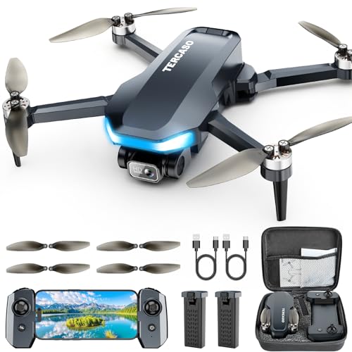 Drone with Camera for Adults - 2K HD Camera FPV Live Video, GPS Drone with Auto Return, Brushless Motor, Foldable Quadcopter, Follow Me