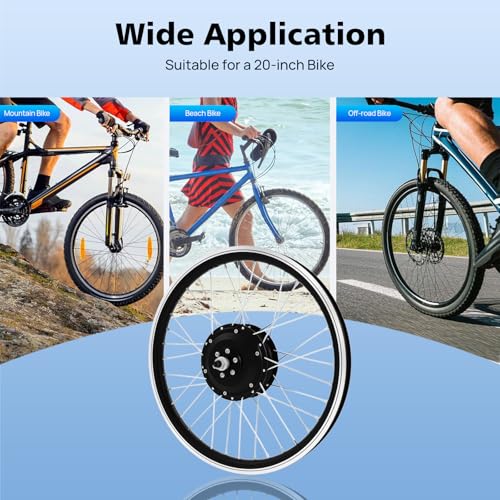 20" Front Wheel Hub Electric Bike Conversion Kit,36v Front Wheel E-Bike Conversion Kit with SW-810LED Display