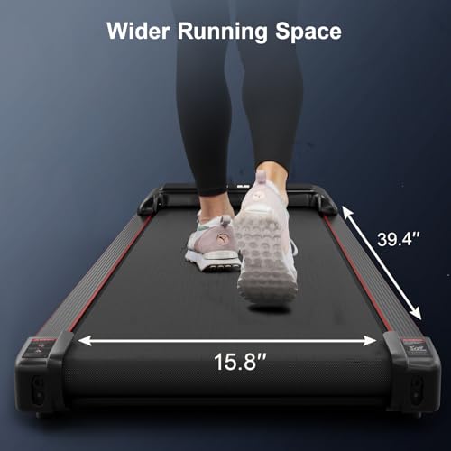 GORISE Walking Pad, Under Desk Treadmills for Home, Walking Pad with Incline, Treadmills with Remote Control APP LED Display